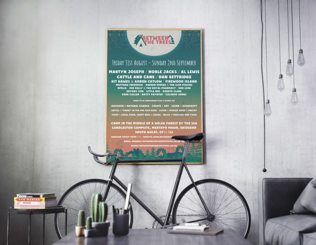 Cool poster with bike mockup